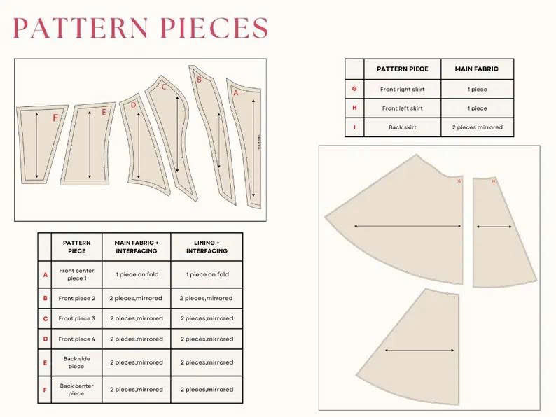 Evening Corset Dress Sewing Pattern: Slit Evening Gown (US 00-20) (PDF Pattern)