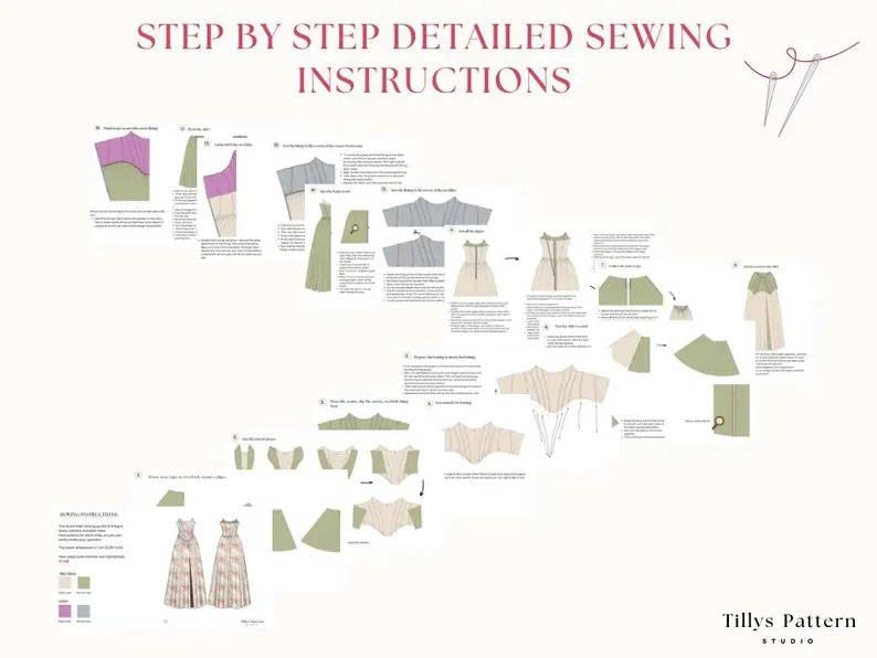 Evening Corset Dress Sewing Pattern: Slit Evening Gown (US 00-20) (PDF Pattern)
