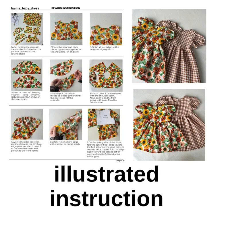 Easy Short-Sleeve Dress Pattern for Girls | 6M-6Y | Video Tutorial