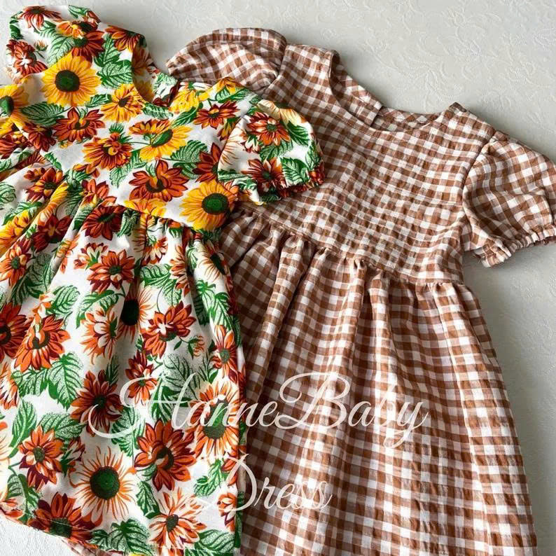 Easy Short-Sleeve Dress Pattern for Girls | 6M-6Y | Video Tutorial
