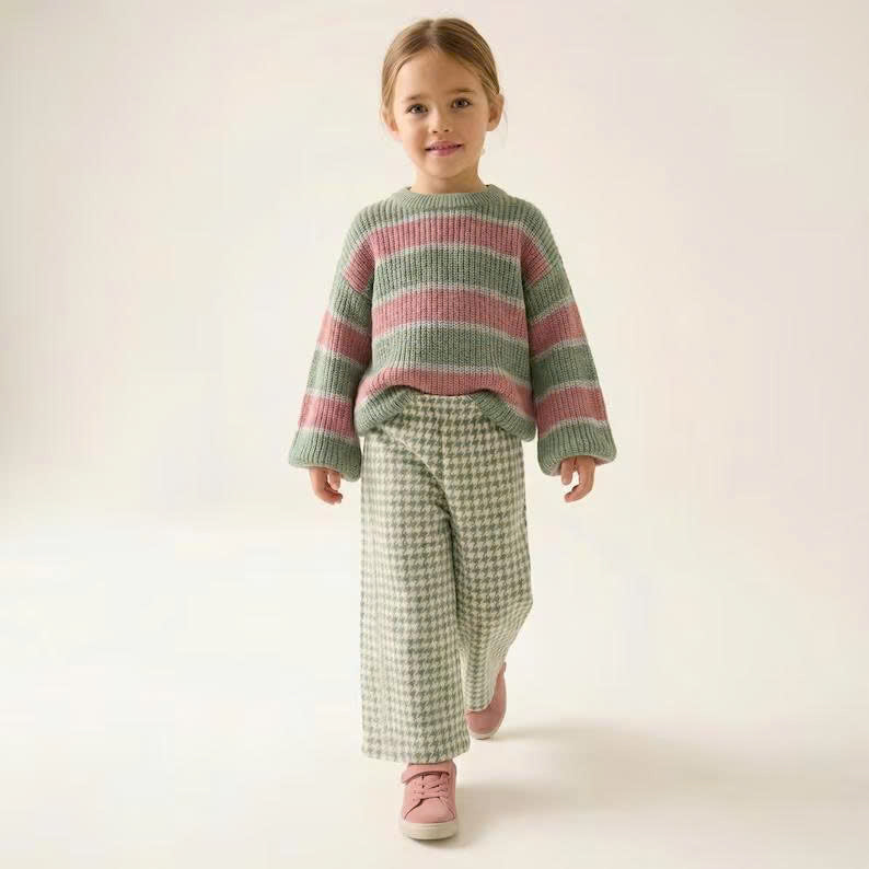 Simple Pants Pattern For Kids Wide Leg Pants Sewing Pattern For Children 6M - 14Y (PDF Download)