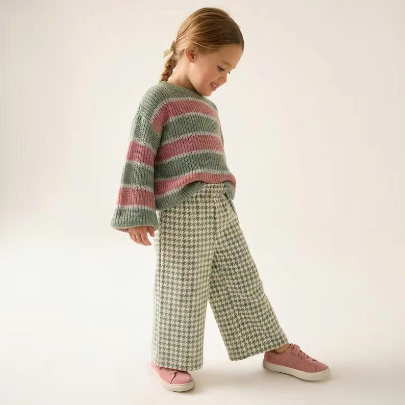 Simple Pants Pattern For Kids Wide Leg Pants Sewing Pattern For Children 6M - 14Y (PDF Download)