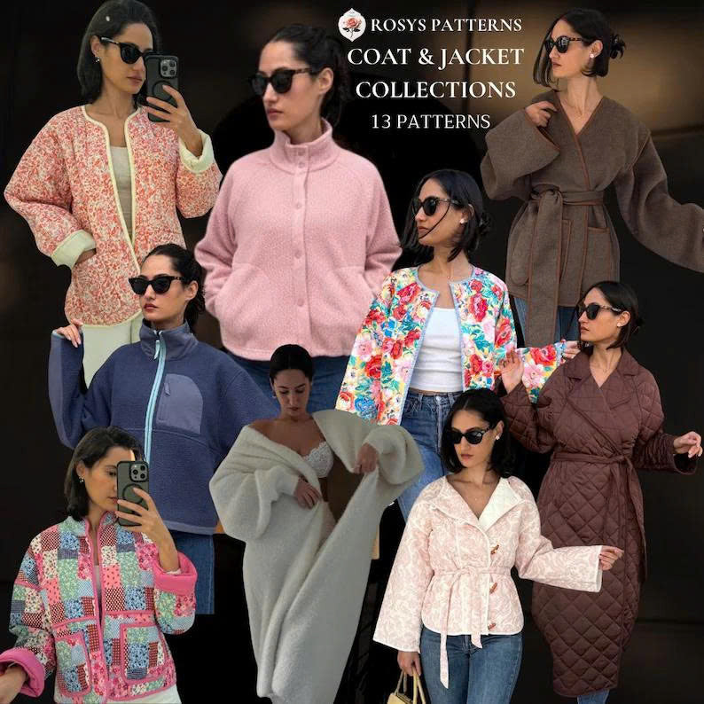Whole Shop 50 Rosys Patterns Sewing Patterns, Beginner Sewing Patterns, XXS-5XL, Bundle Set, Sewing Instructions, US Letter-A4-A0 Format