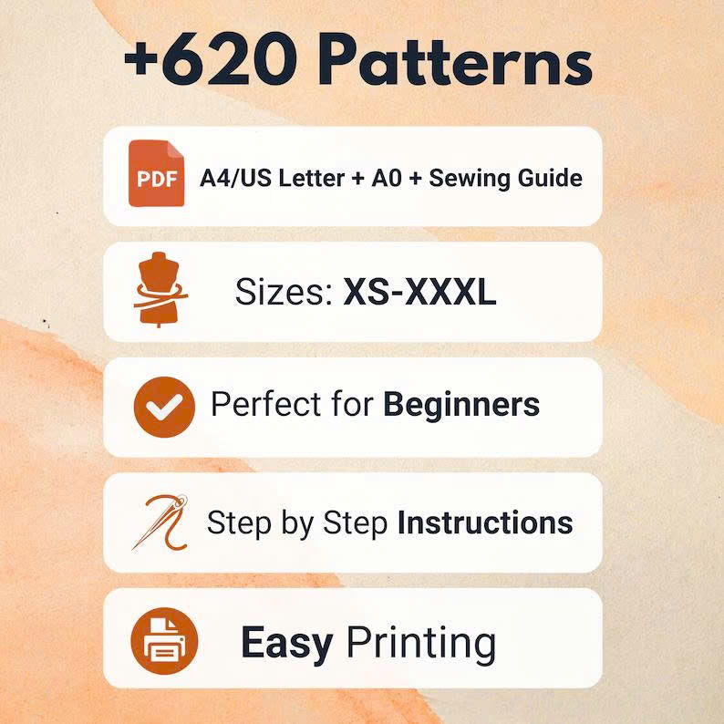 Whole Shop Bundle: +620 Sewing Patterns and All New Patterns | Beginner Friendly Sewing Patterns | Women Patterns | Men Patterns |