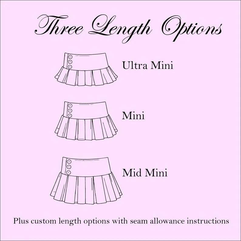 Low Rise Pleated Skirt Sewing Pattern PDF + Tutorial Video