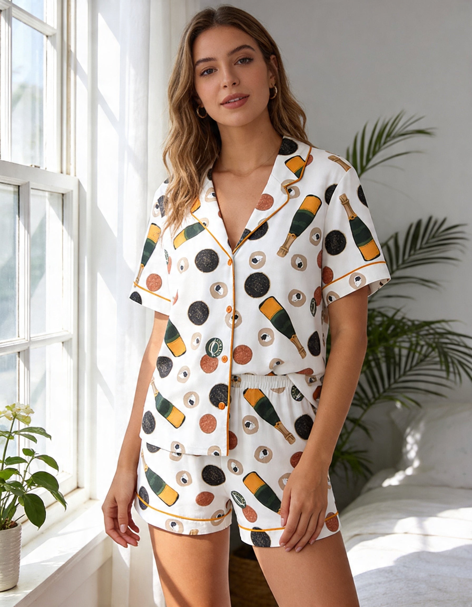 Champagne & Caviar Short Sleeve Pajama Set