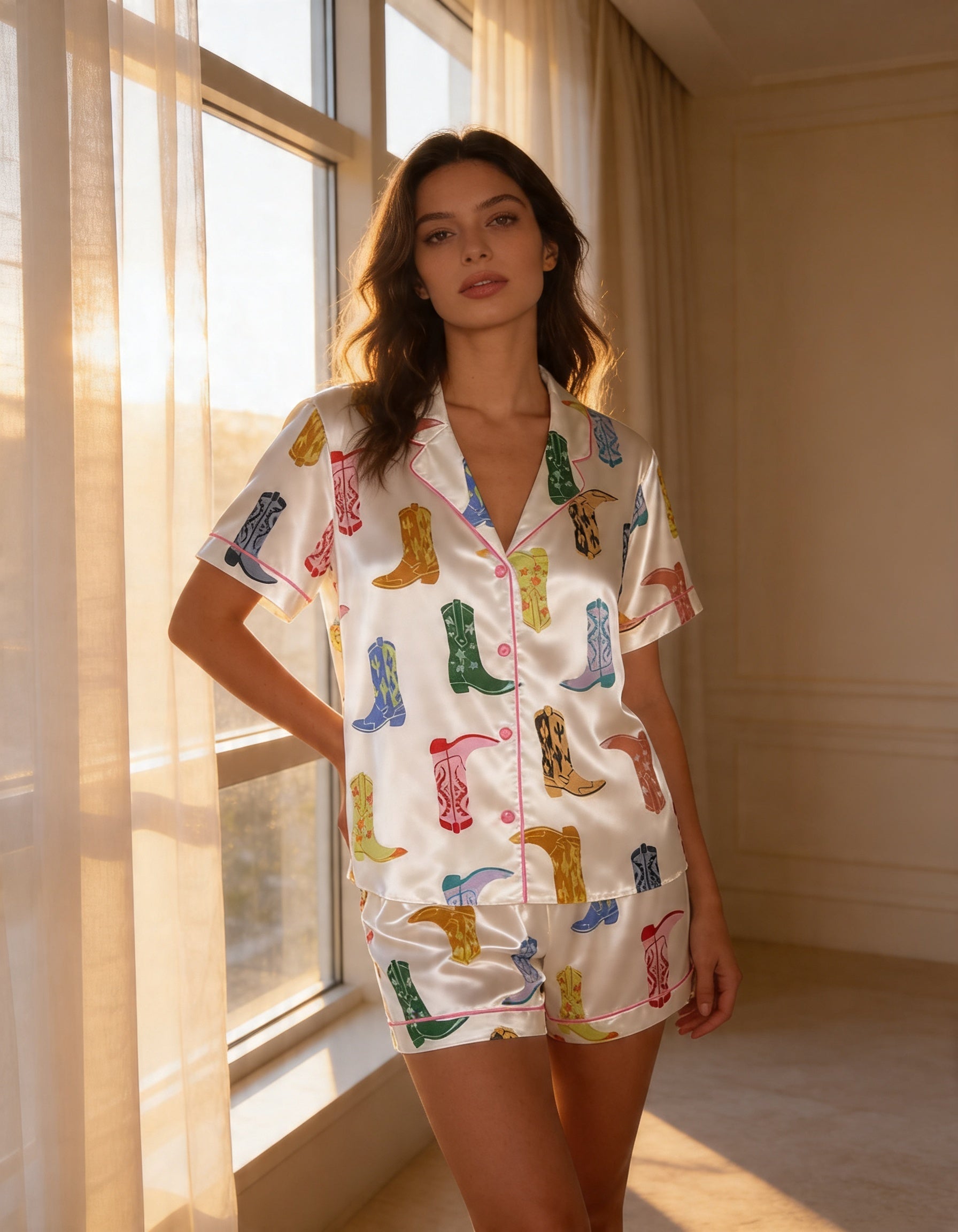 Women’s Cowboy Boots Pajama Set