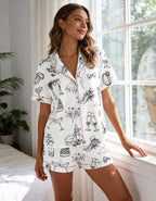 Bridal Wedding Print Pajama Set