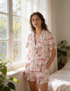 Paris Cafe Short Sleeve Pajama Set