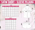 Women's Noodle Cat Short Sleeve Satin Pajama Set