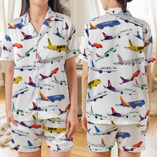 Airplane Print Pajama Set