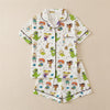 Retro Dinosaur Knit Pajama Set