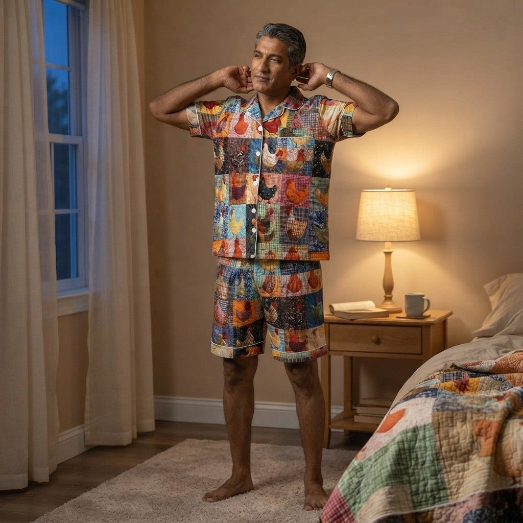 Check Print Pajama Set