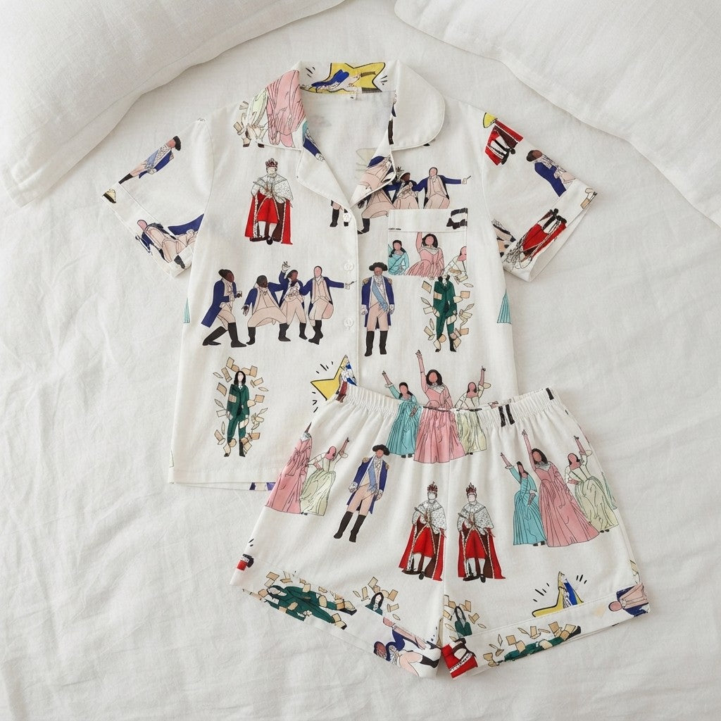 Hamilton Musical Print Pajama Set