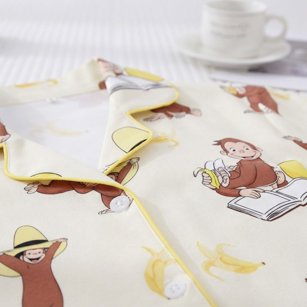 Monkey Banana Print Pajama Set