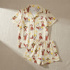 Monkey Banana Print Pajama Set