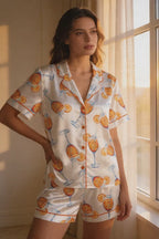 Women’s Orange Cocktail Pajama Set
