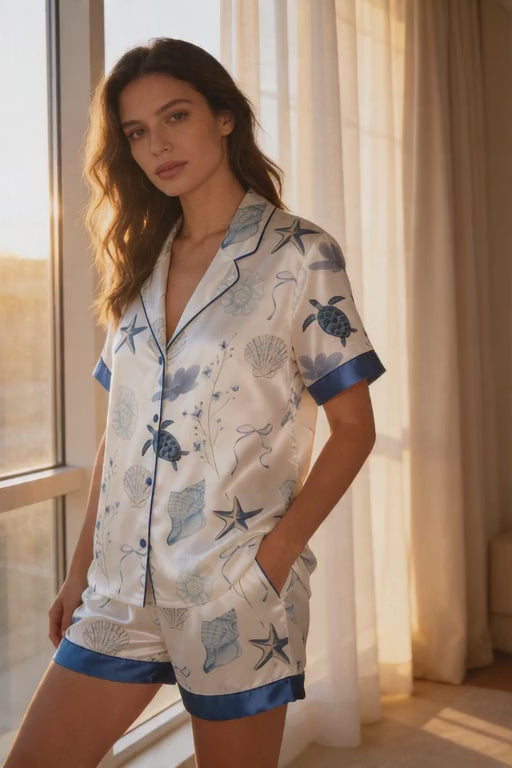 Women’s Ocean Print Pajama Set