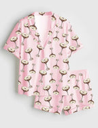 Women’s Pink Cocktail Pajama Set