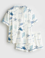 Women’s Ocean Print Pajama Set