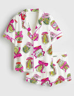 Women’s Pickle Print Pajama Set