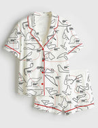 Motorsport Race Track Print Pajama Set