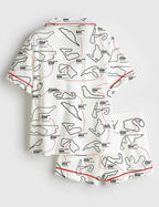 Motorsport Race Track Print Pajama Set