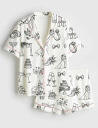 Bridal Wedding Print Pajama Set