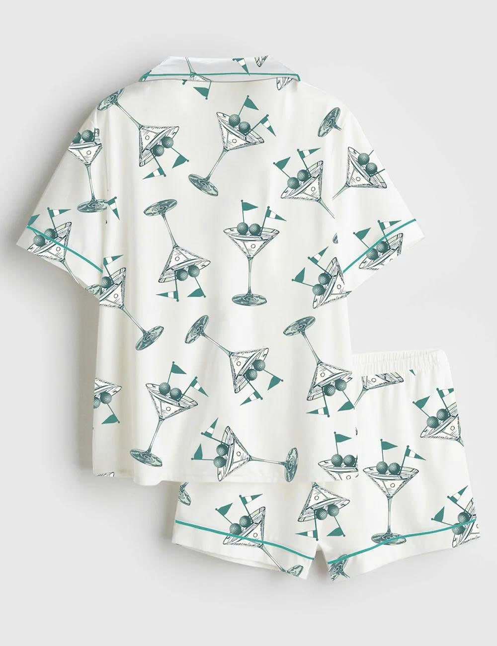 Martini Glass Print Pajama Set