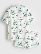 Martini Glass Print Pajama Set