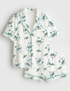 Martini Glass Print Pajama Set
