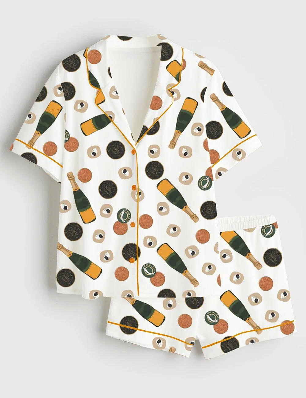 Champagne & Caviar Short Sleeve Pajama Set